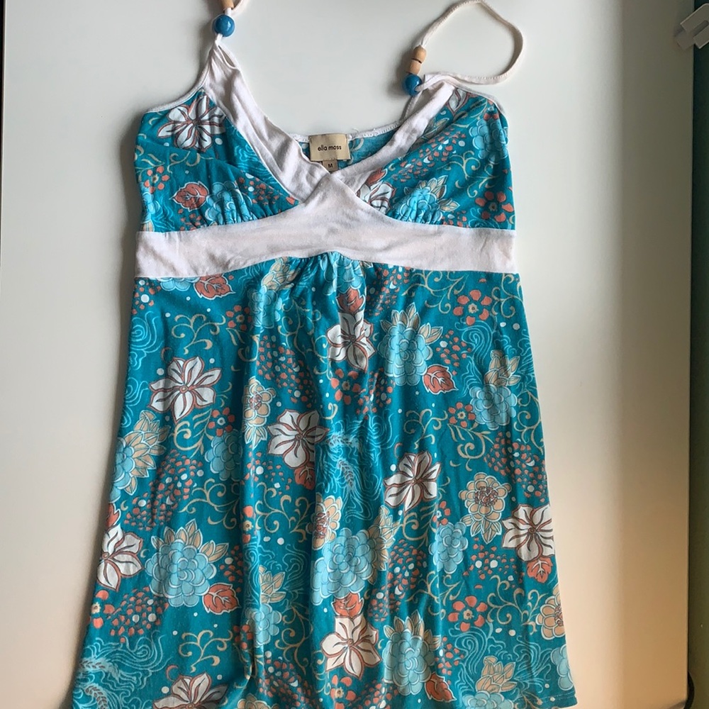 Ella Moss floral tank with beaded straps